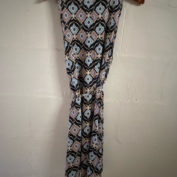 TopShop Black & Blue Argyle Diamond Print Sleeveless Dress - Women’s Size 8 - Picture 8 of 9